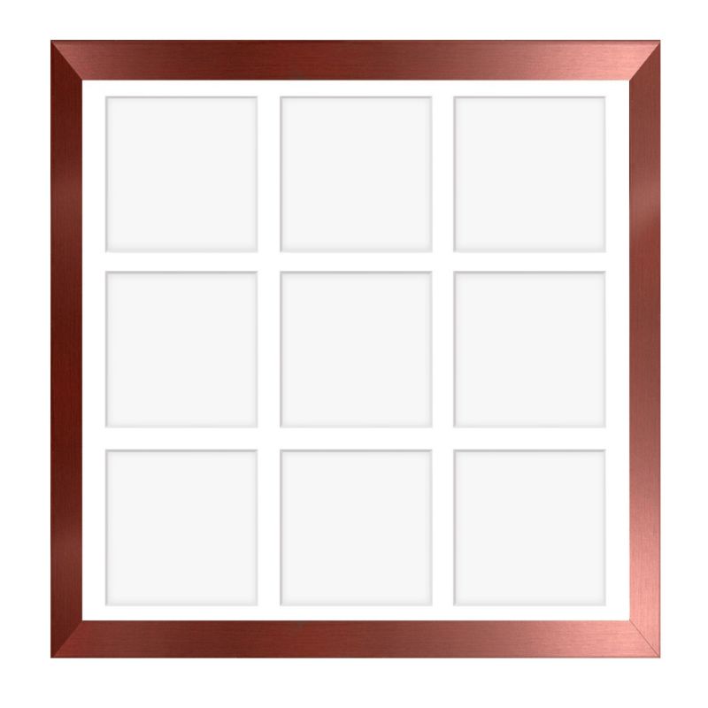 Ramka na 9 zdjęć Hekla 40x40x9 MDF galeria różowe złoto 1szt.