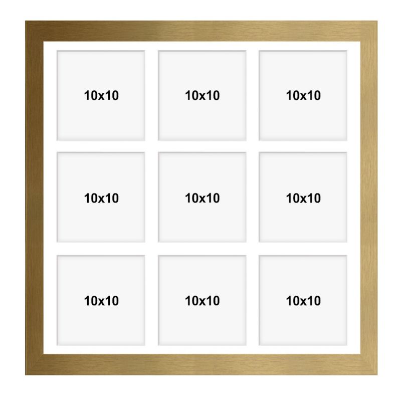Ramka na 9 zdjęć Hekla 40x40x9 MDF galeria złoty 1szt.