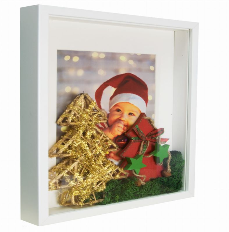 Ramka na zdjęcia BD art 3D Box 28x28 cm głęboka biała 1 szt.