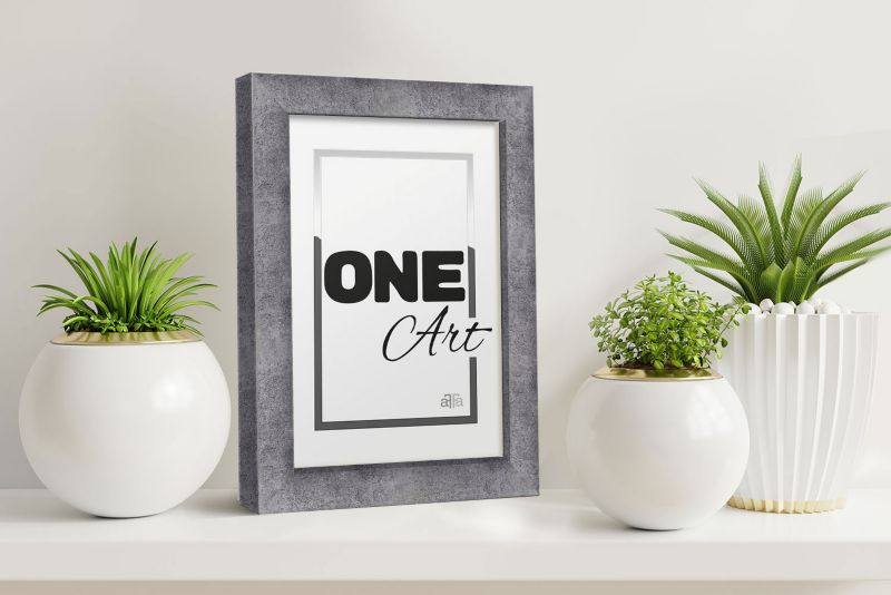 Ramka na zdjęcia Hekla 15x21 foto MDF A5 stojąca beton 1szt.