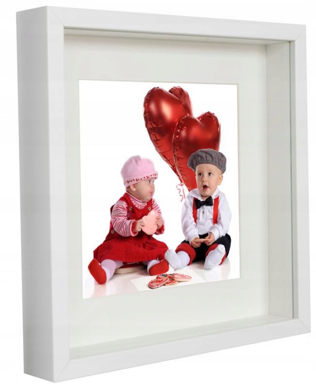 Ramka na zdjęcia Matkam BOX 3D 23x23 cm biały 1 szt.
