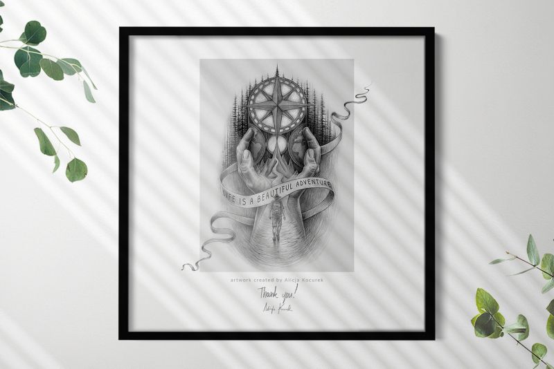 Ramka na zdjęcia Tulup czarna 50x50 cm 1 szt.
