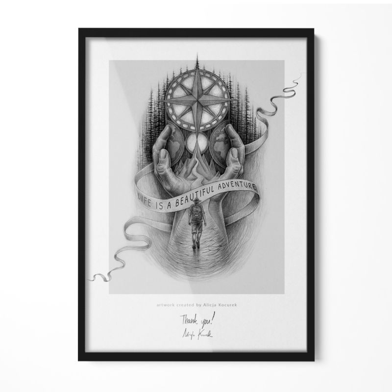 Ramka na zdjęcia Tulup czarna 70x100 cm 1 szt.