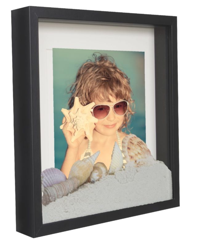 Ramka na zdjęcie BD art 3D głęboka box 28x28 cm kwadratowa czarna 1 szt.