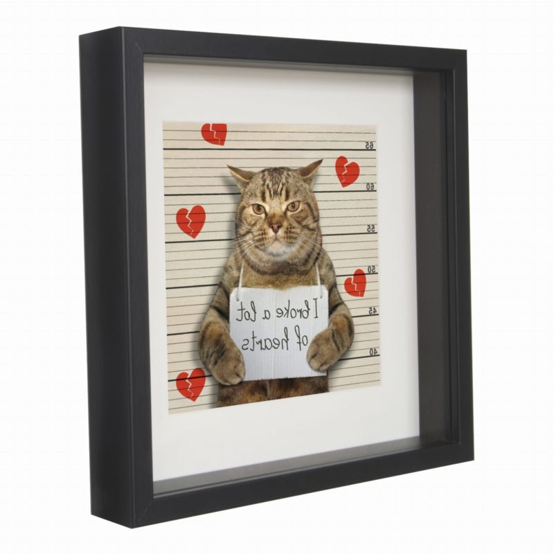 Ramka na zdjęcie BD art 3D głęboka box 28x28 cm kwadratowa czarna 1 szt.