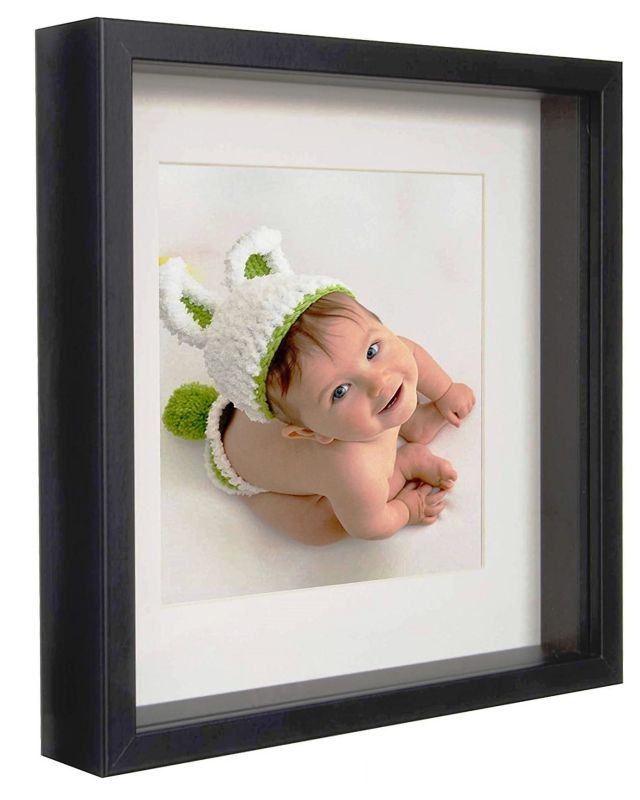 Ramka na zdjęcie BD art 3D głęboka box 28x28 cm kwadratowa czarna 1 szt.