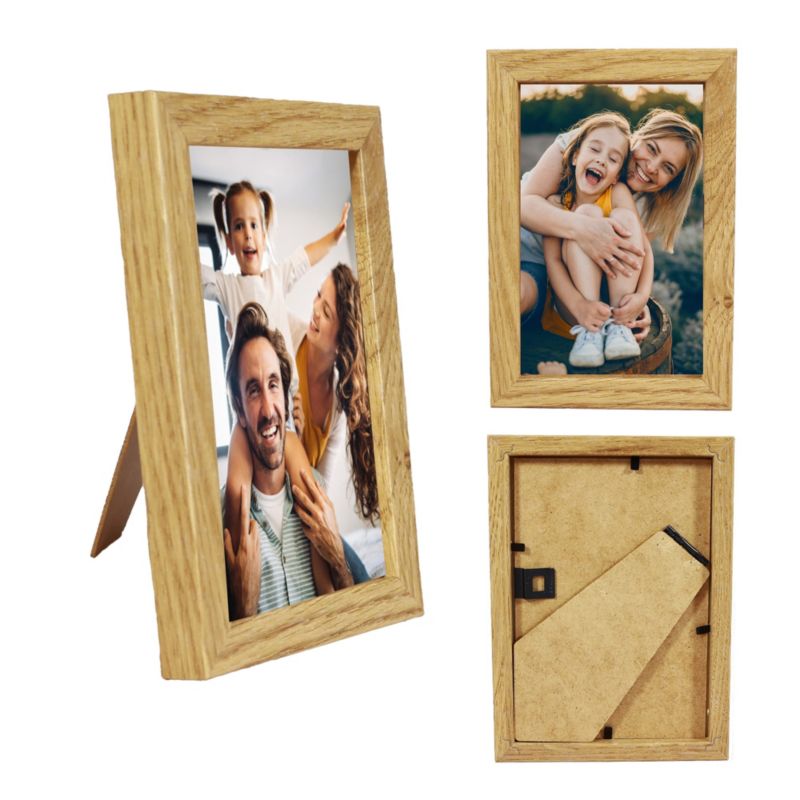 Ramka na zdjęcie BD art Basic 10x15 cm dębowa MDF plexiglas brązowa 1 szt.