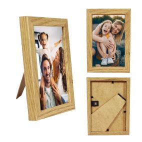 Ramka na zdjęcie BD art Basic 10x15 cm dębowa MDF plexiglas brązowa 1 szt.