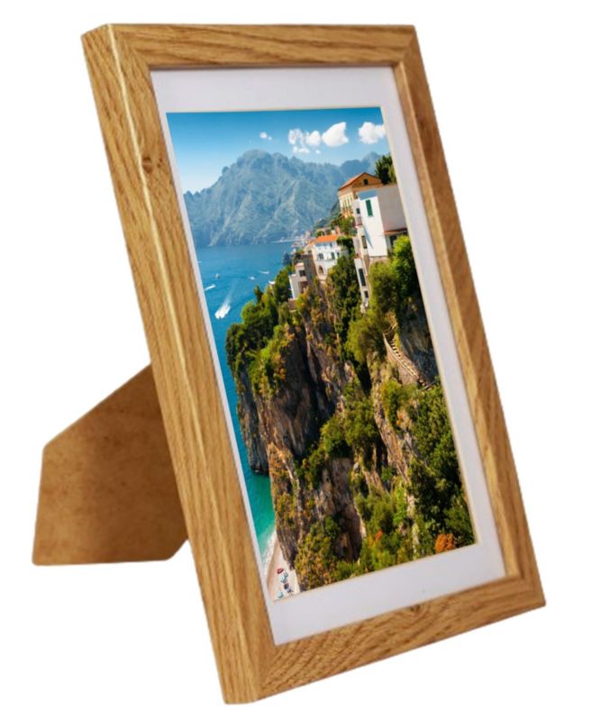 Ramka na zdjęcie BD art Basic 15x21 dębowa MDF z passe-partout 13x18 cm brązowa 1 szt.