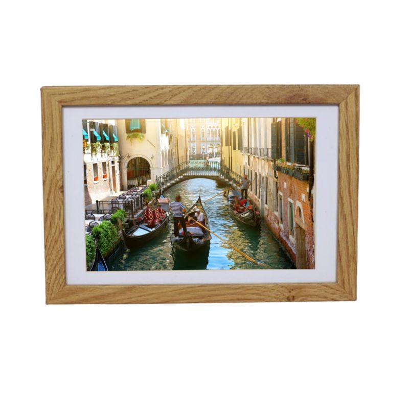 Ramka na zdjęcie BD art Basic 15x21 dębowa MDF z passe-partout 13x18 cm brązowa 1 szt.