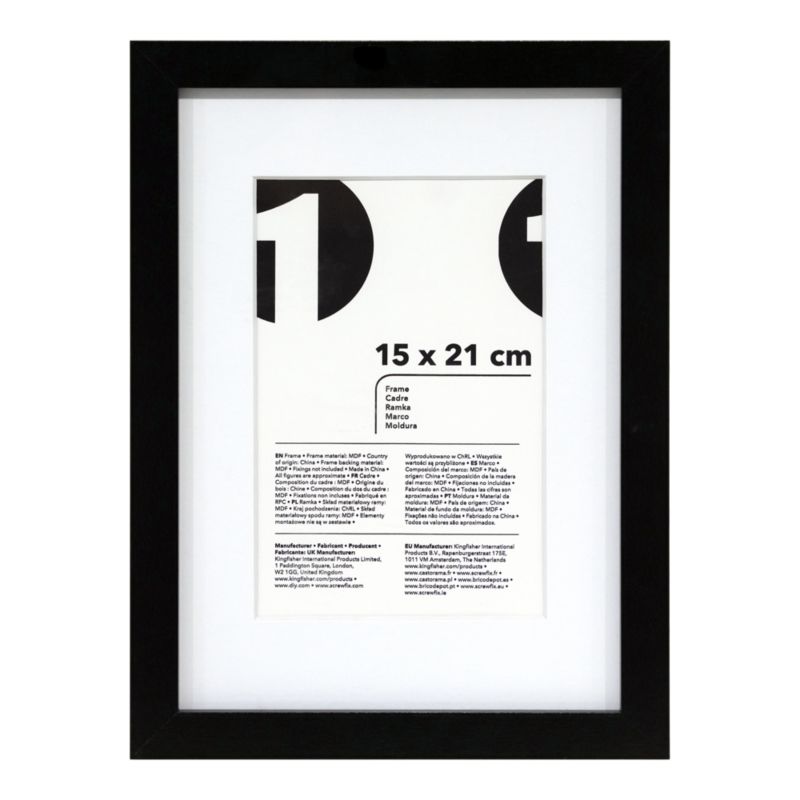 Ramka na zdjęcia OPP 15 x 21 cm czarny mat