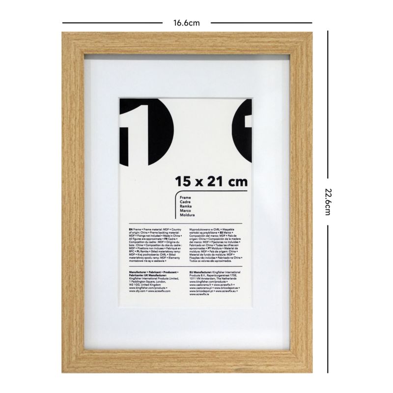 Ramka na zdjęcia OPP 15 x 21 cm efekt drewna