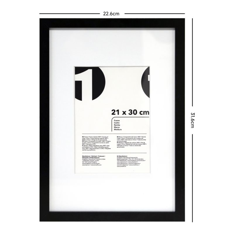 Ramka na zdjęcia OPP 21 x 30 cm czarny mat