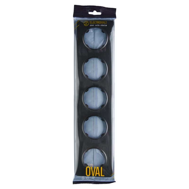 Ramka pięciokrotna DPM Solid Oval czarna