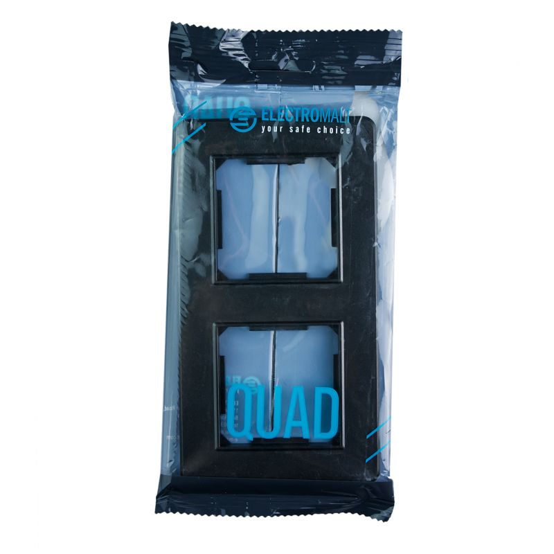 Ramka podwójna Dpm Quad czarna