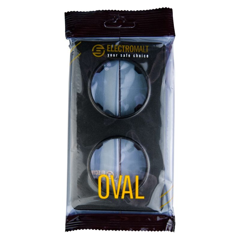 Ramka podwójna DPM Solid Oval czarna