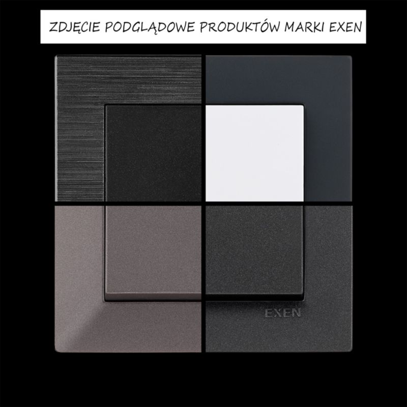 Ramka pojedyncza Exen seria Comfort magnetyczny szary 1 szt