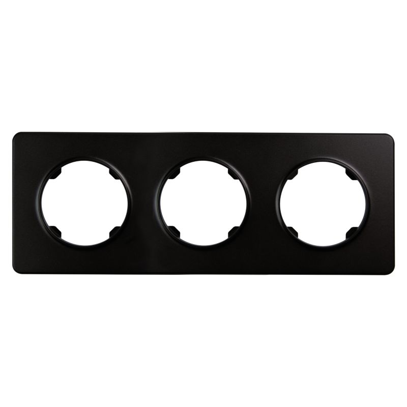 Ramka potrójna DPM Solid Oval czarna