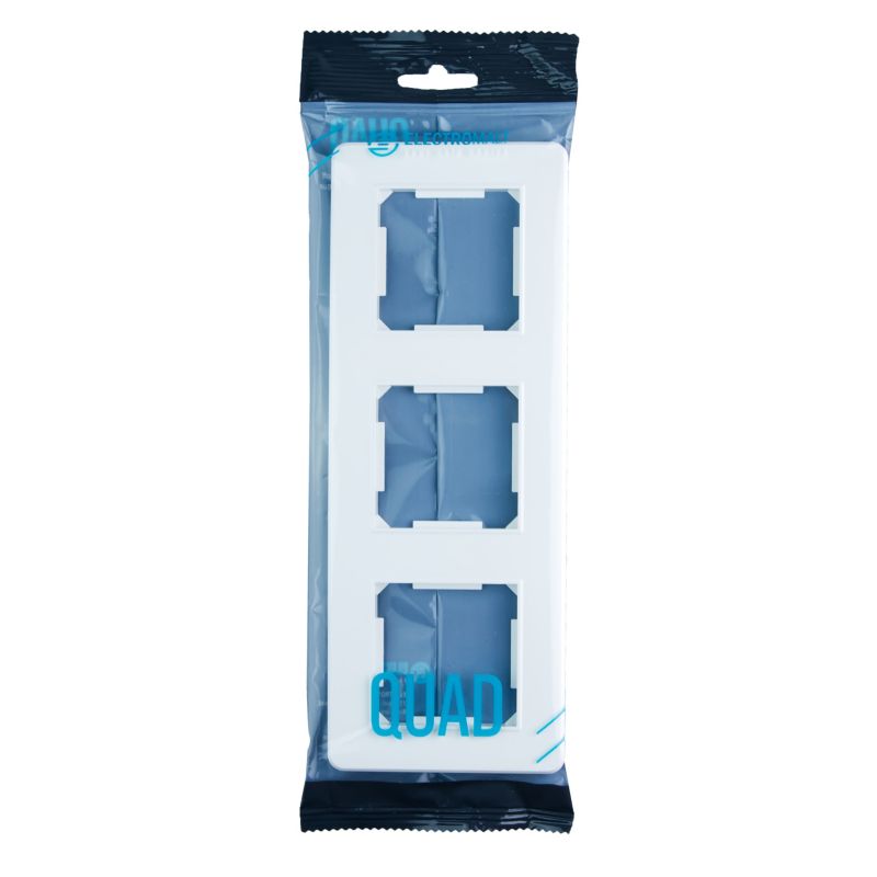 Ramka potrójna DPM Solid QUAD biała