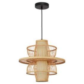 Rattanowa lampa wisząca Light Prestige Astra naturalna 1 x E27 1 szt.