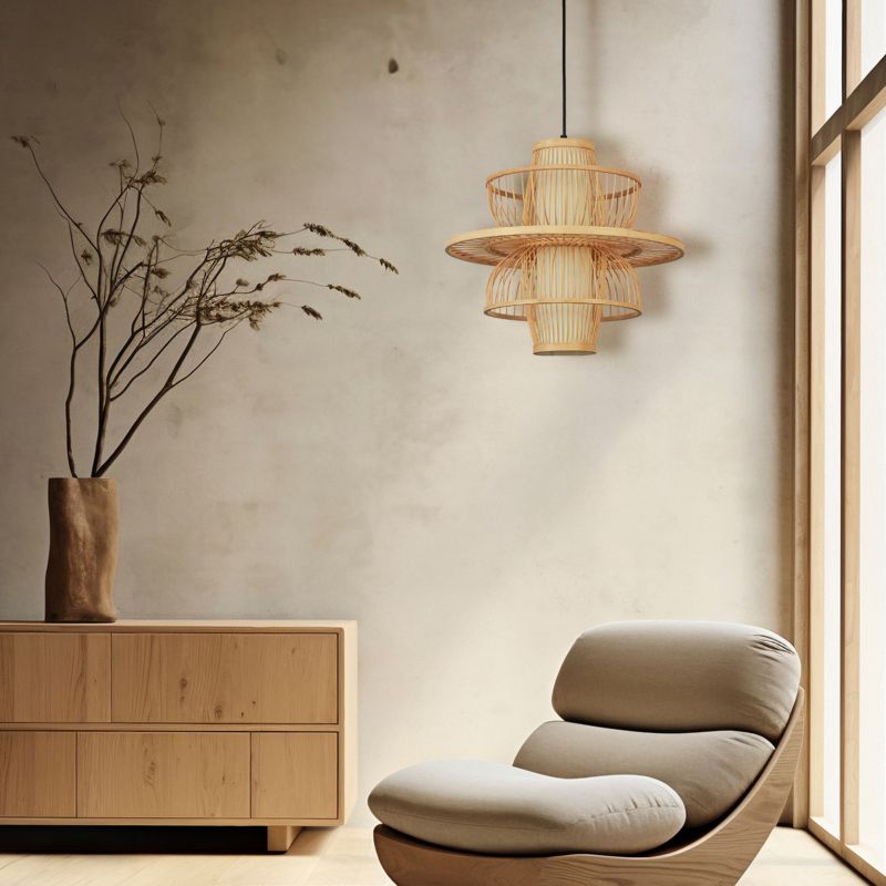 Rattanowa lampa wisząca Light Prestige Astra naturalna 1 x E27 1 szt.