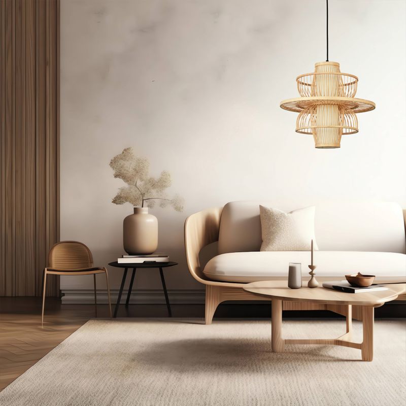 Rattanowa lampa wisząca Light Prestige Astra naturalna 1 x E27 1 szt.