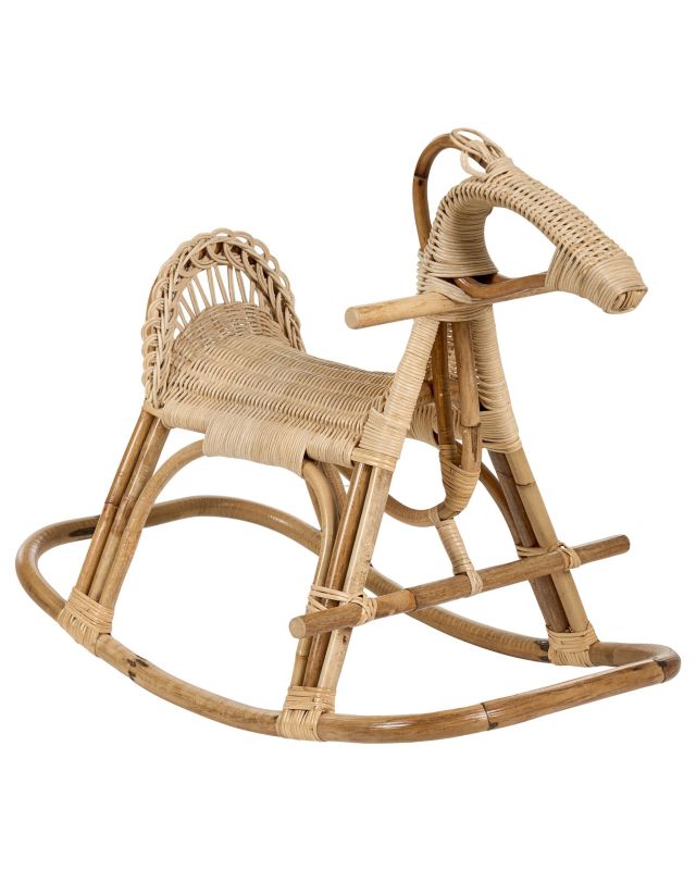 Rattanowy konik na biegunach naturalny Arillas 1 szt.