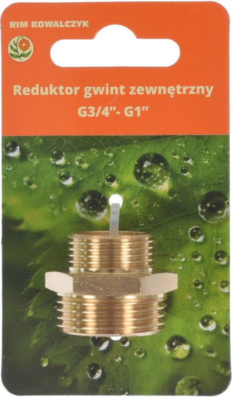 Reduktor mosiężny z gwintem zewnętrznym 3/4" - 1"