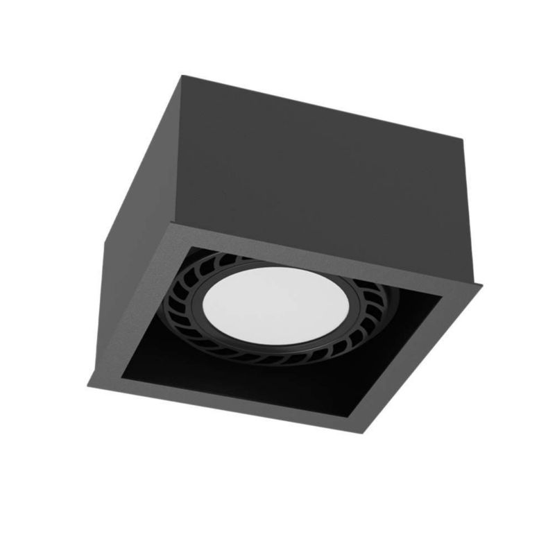 Reflektor spot Brosline Cage czarny  1 x GU10 x 18W IP20 wym: 8,5 x 13,5 x 13,5 cm - 1 szt.