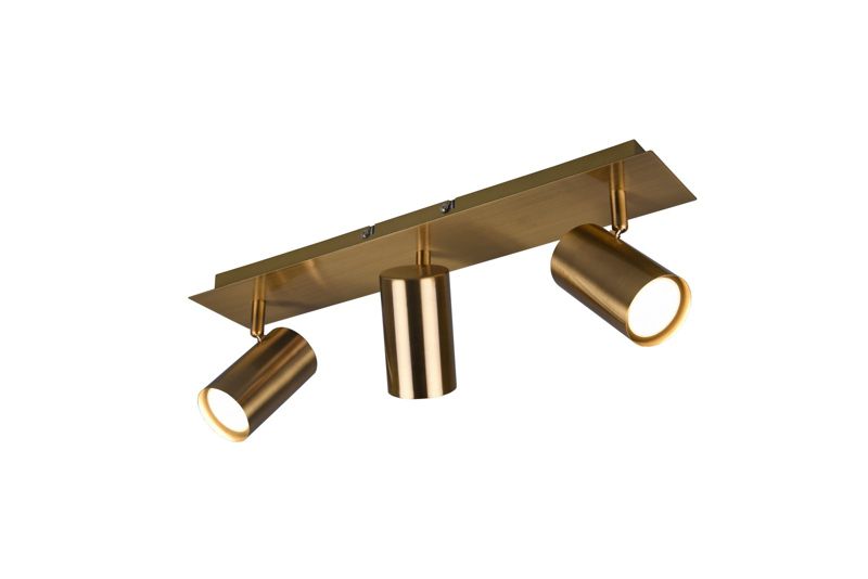 Reflektor spot cylindryczne tuby Trio VANTOS mosiężny 3xGU10x35W IP20 wym:15x48x9cm - 1 szt.