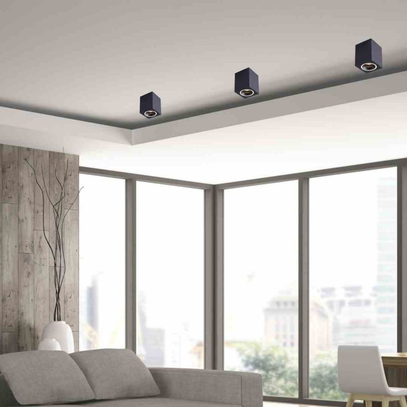 Reflektor spot Eko-Light Bima czarny  1 x GU10 x 40W IP20 wym: 8 x 8 cm - 1 szt.