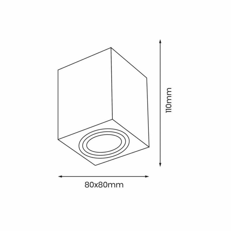 Reflektor spot Eko-Light Bima czarny  1 x GU10 x 40W IP20 wym: 8 x 8 cm - 1 szt.