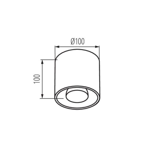 Reflektor spot Kanlux Algo  czarny  1 x GU10 x 40W IP20 wym: 10 x 10 cm - 1 szt.