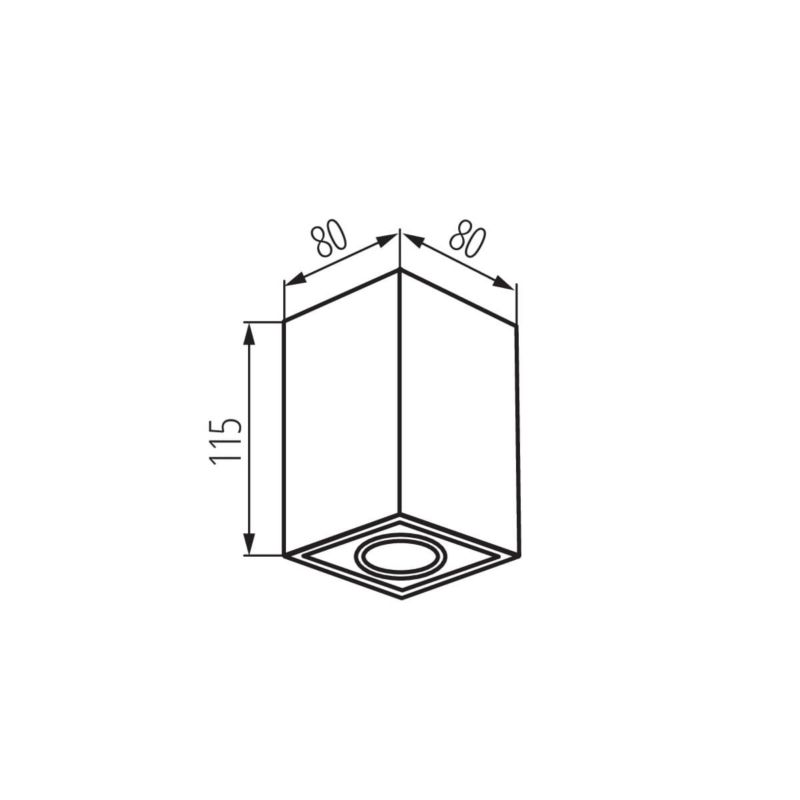 Reflektor spot Kanlux Gord biały  1 x GX5.3 / GU10 x 10W IP20 wym: 8 x 8 cm - 1 szt.