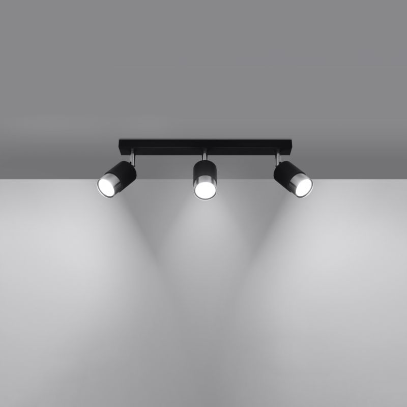 Reflektor spot Pure Lume OSCURO czarny-chromowany 3xGU10x10W IP20 wym:18x5x45cm - 1 szt.
