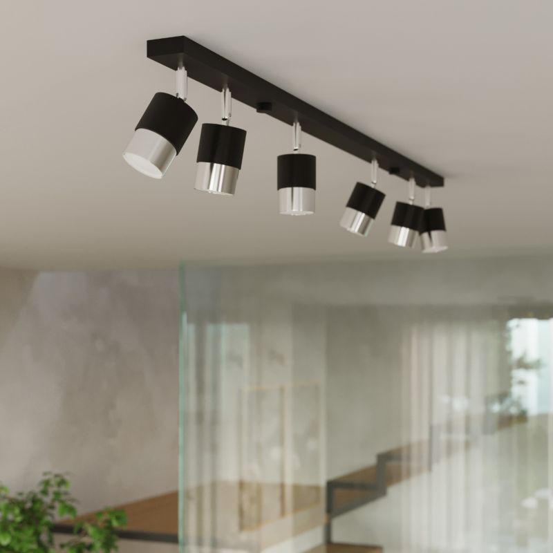 Reflektor spot Pure Lume OSCURO czarny-chromowany 3xGU10x10W IP20 wym:18x5x45cm - 1 szt.