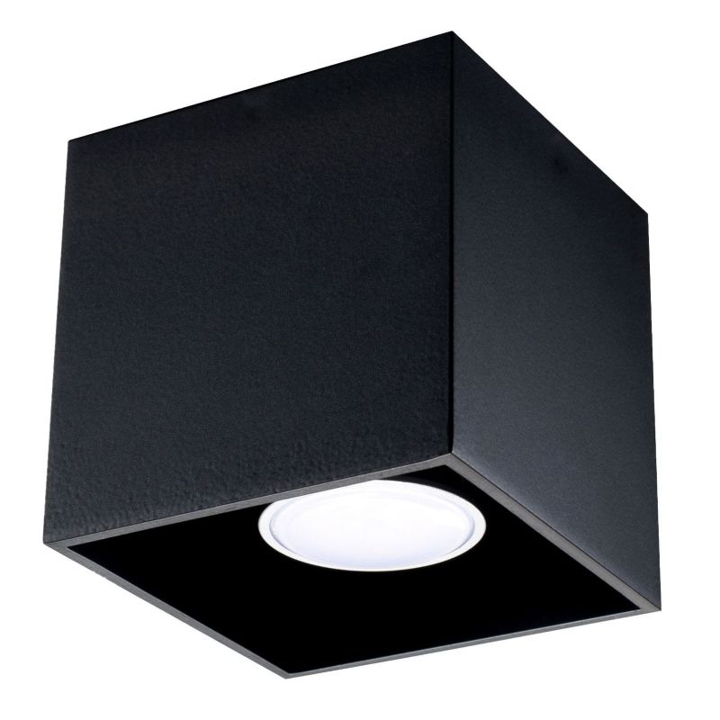 Reflektor spot Sollux Lighting Quad  czarny  1 x GU10 x 40W IP20 wym: 10 x 10 cm - 1 szt.