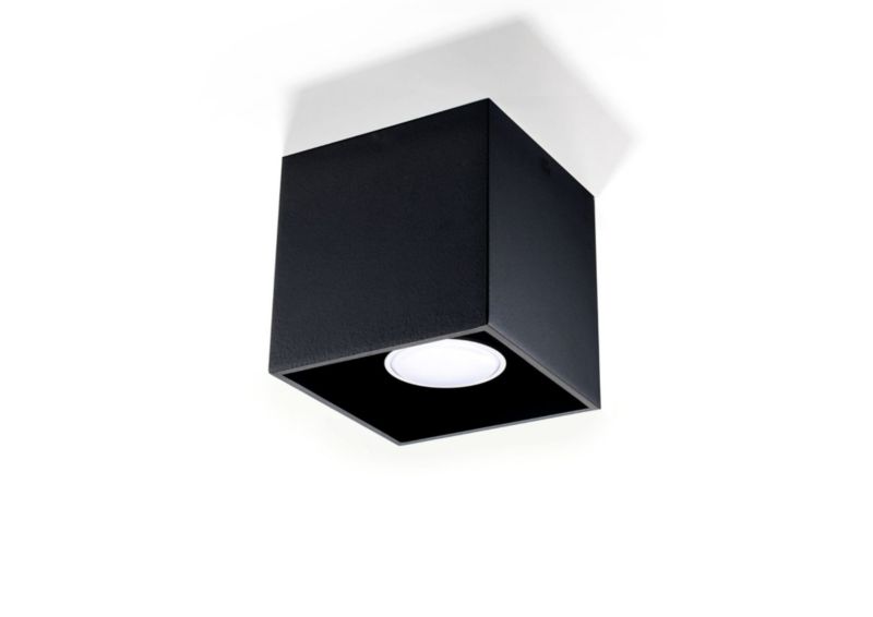 Reflektor spot Sollux Lighting Quad  czarny  1 x GU10 x 40W IP20 wym: 10 x 10 cm - 1 szt.