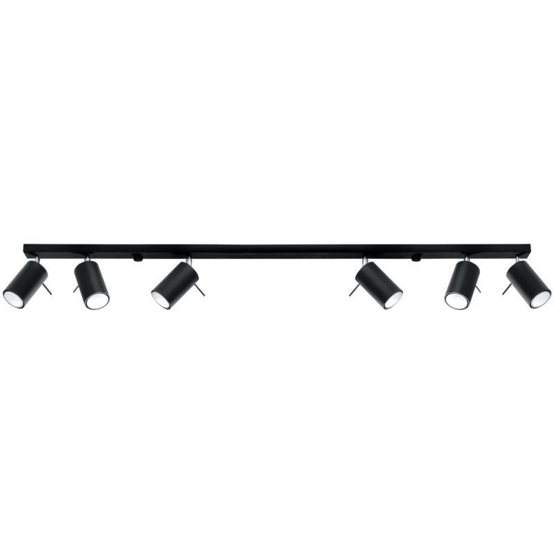 Reflektor spot Sollux Lighting Ring  czarny  6 x GU10 x 40W IP20 wym: 117 x 16 cm - 1 szt.