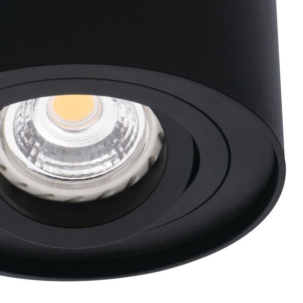Reflektor sufitowy Kanlux Bord czarno-srebrny  1 x GU10 x 10W IP20 wym: 12,5 x 9,5 cm - 1 szt.
