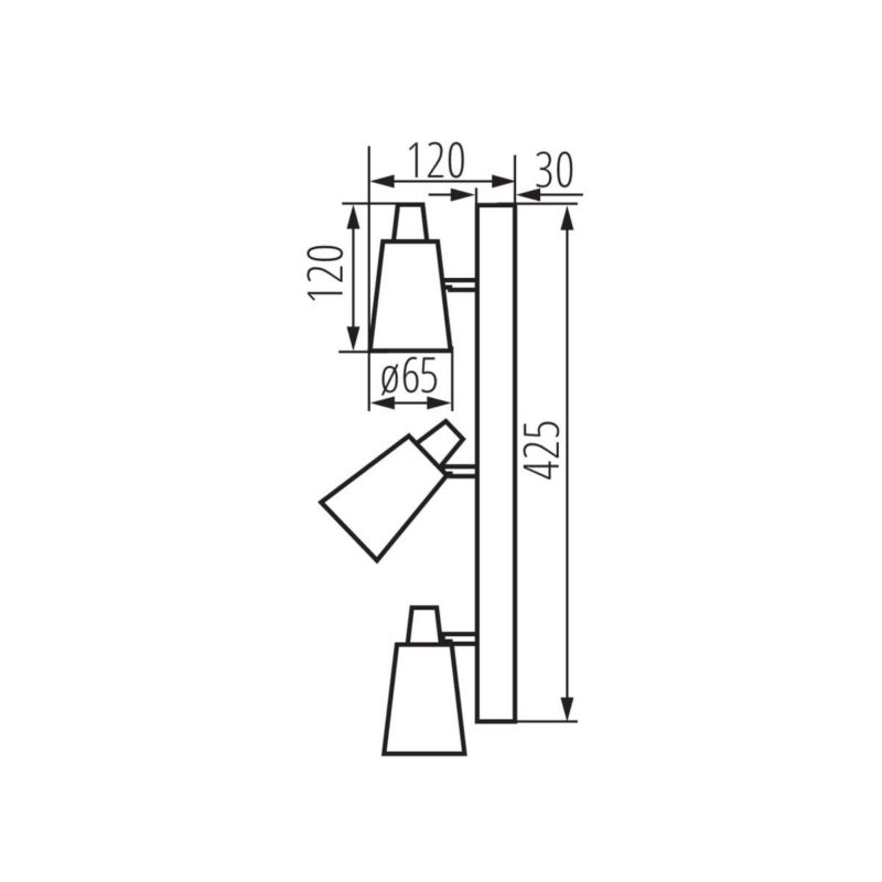 Reflektor sufitowy Kanlux Sempra  biały  3 x GU10 x 35W IP20 wym: 42,5 x 6,5 cm - 1 szt.