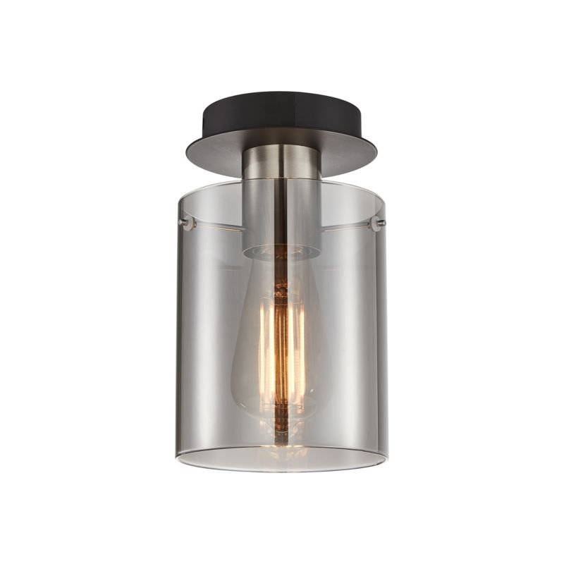 Reflektor sufitowy niklowany detal Italux Sardo nikiel satynowany 1xE27x40W IP20 wym:22x13x13cm - 1 szt.