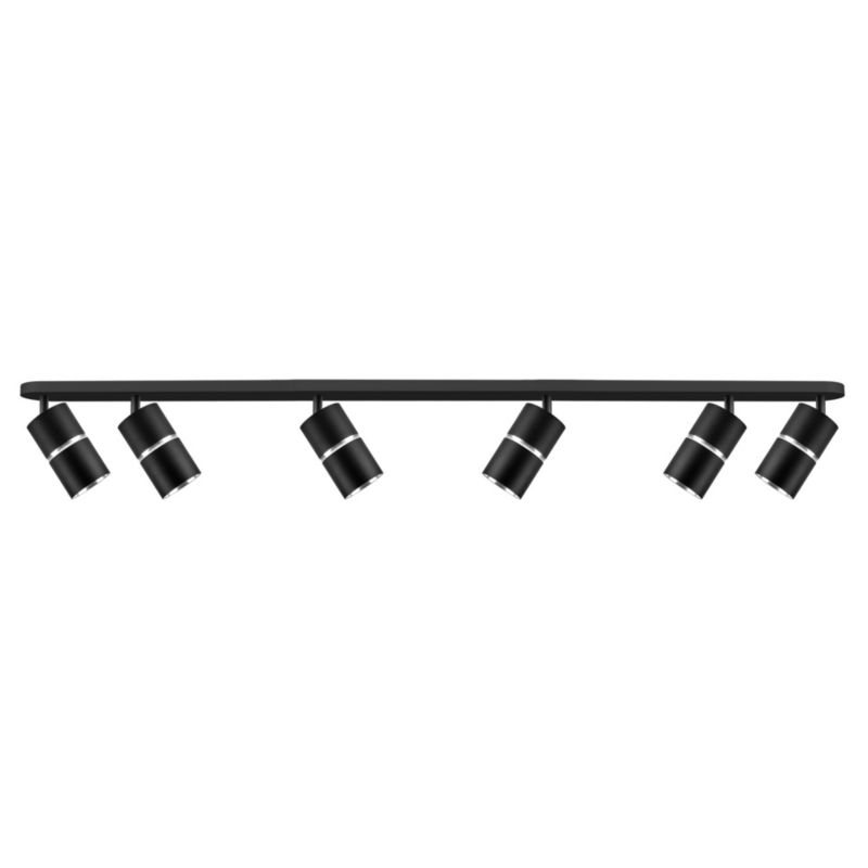 Reflektor sufitowy Polux Bamboo  czarno-srebrny  6 x GU10 x 10W IP20 wym: 16,3 x 5,5 cm - 1 szt.