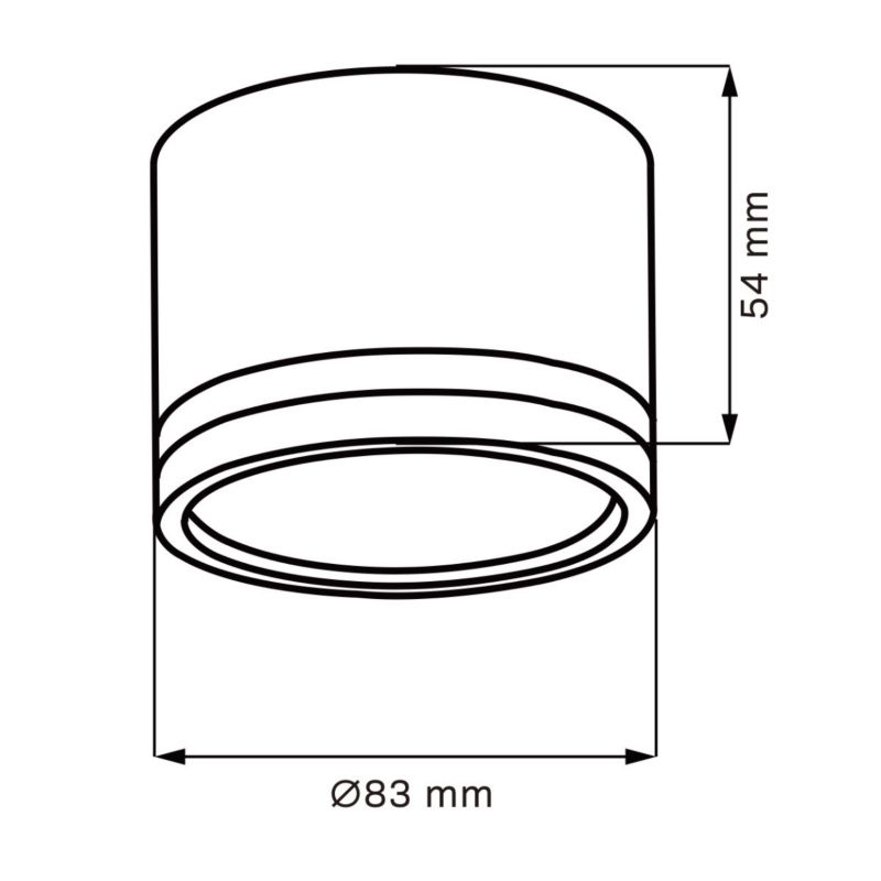 Reflektor sufitowy Polux Paris czarno-szary  1 x GX53 x 6W IP20 wym: 5,4 x 8,3 x 8,3 cm - 1 szt.