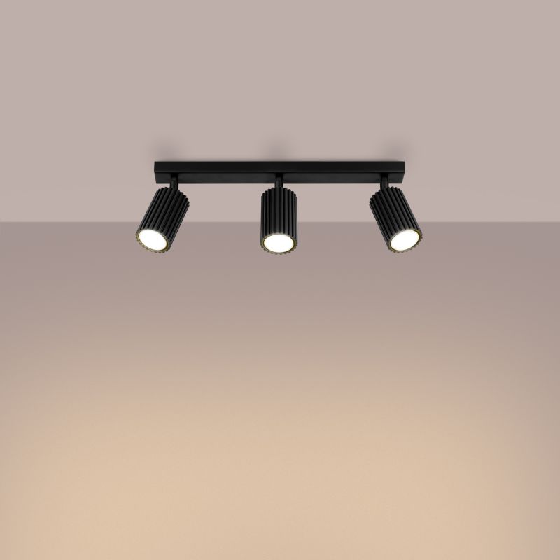 Reflektor sufitowy  Pure Lume GRAVIO czarny 3xGU10x10W IP20 wym:16,5x45x6,5cm - 1 szt.