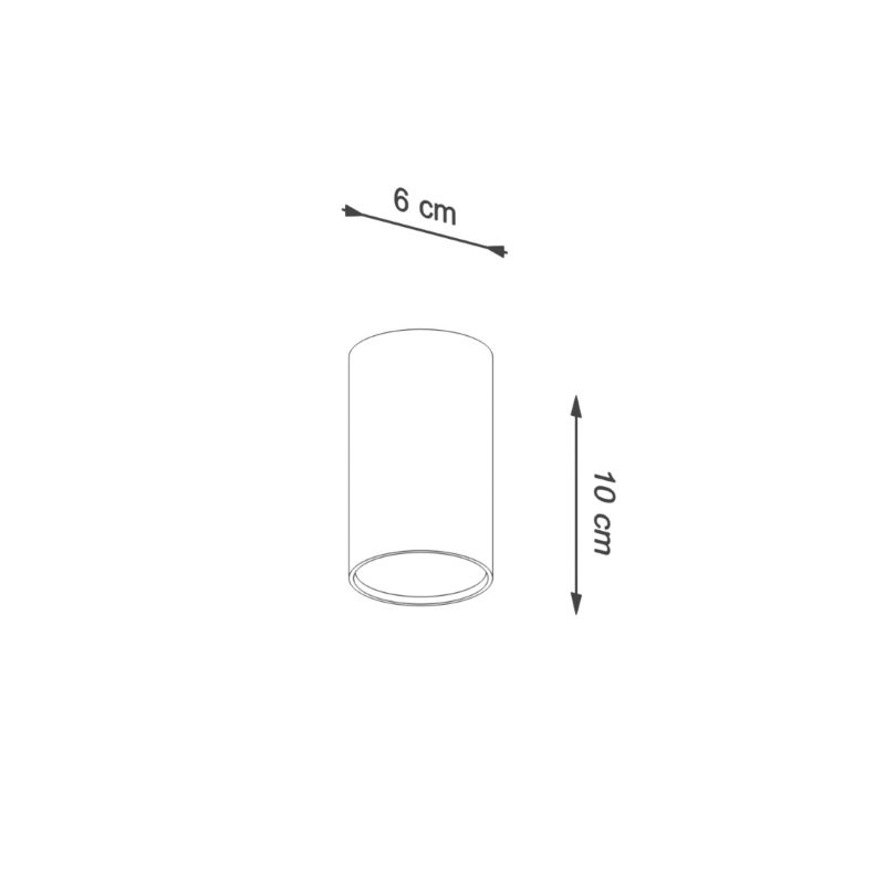 Reflektor sufitowy  Pure Lume MODENO czarny 1xGU10x40W IP20 wym:10x6x6cm - 1 szt.