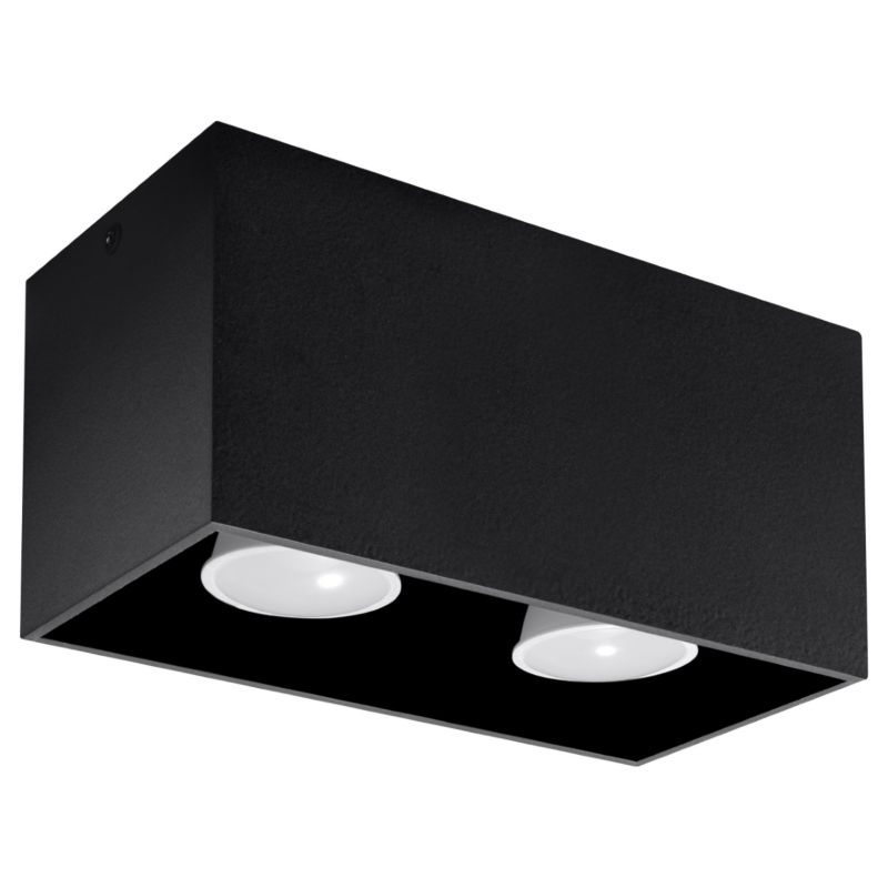 Reflektor sufitowy  Pure Lume TETRIS czarny 2xGU10x40W IP20 wym:10x20x10cm - 1 szt.
