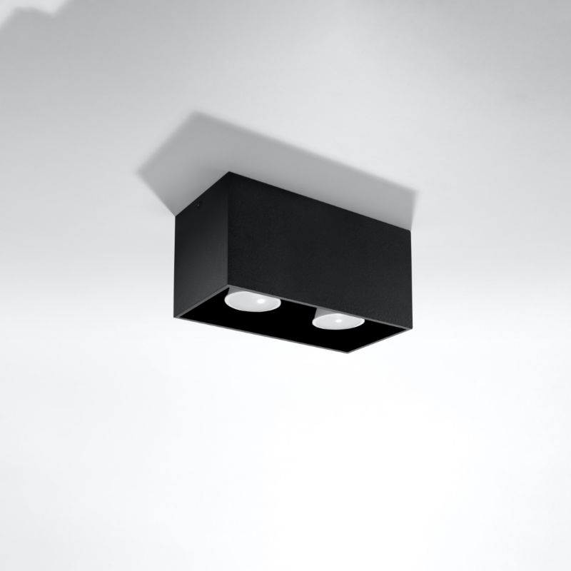 Reflektor sufitowy  Pure Lume TETRIS czarny 2xGU10x40W IP20 wym:10x20x10cm - 1 szt.