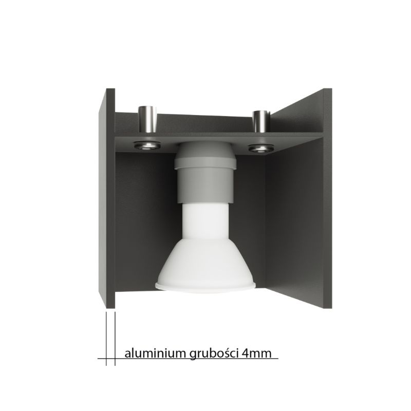 Reflektor sufitowy  Pure Lume TETRIS czarny 2xGU10x40W IP20 wym:10x20x10cm - 1 szt.