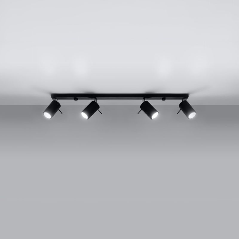 Reflektor sufitowy  Pure Lume TORQUE czarny-chromowany 4xGU10x40W IP20 wym:6x81x16cm - 1 szt.